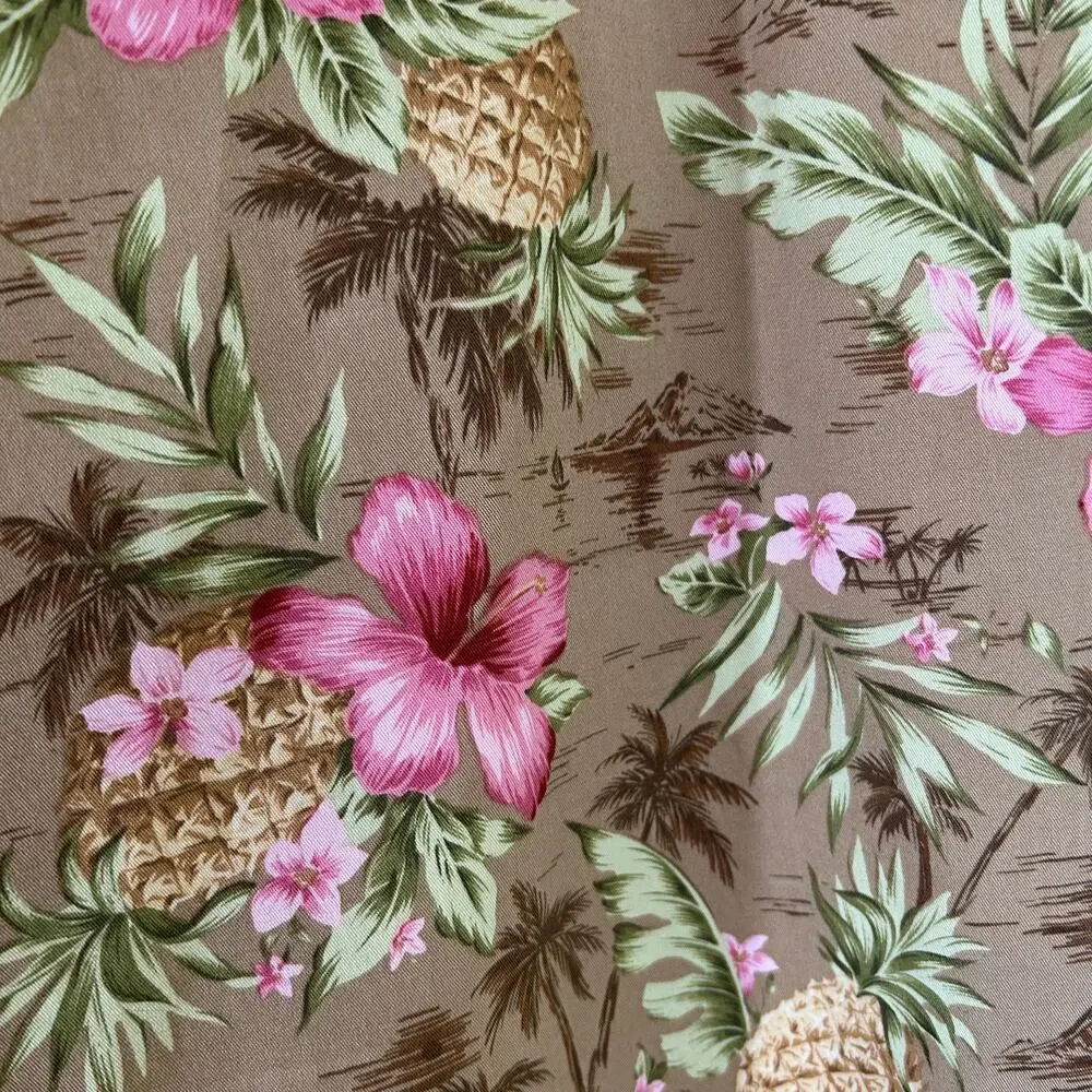 Tommy Bahama Stretch Wide Leg Tropical Print Crop Pants Size 8 Beach